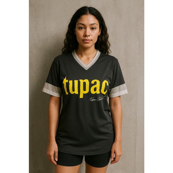 2Pac Tupac Graphic Jersey Tee Hip Hop Streetwear XS - Picture 1 of 5